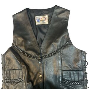 Black Leather Vest